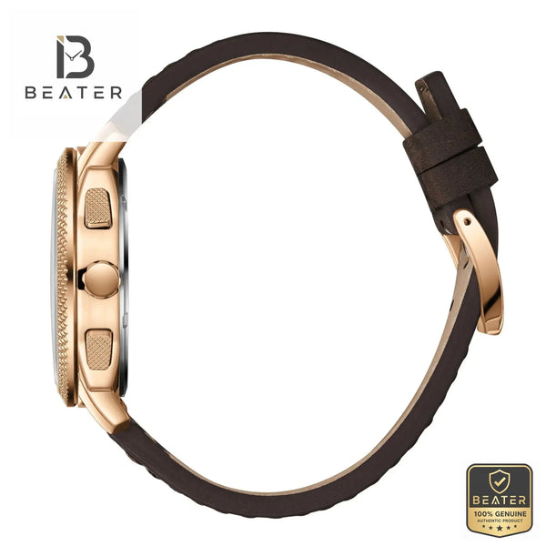 Lee Cooper LC08178.492 Dark Brown Leather Band Detail - Beater