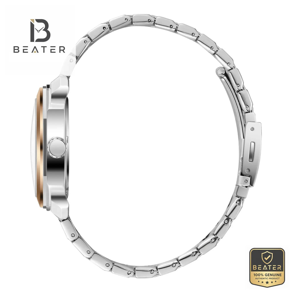 Lee Cooper LC08185.590 Men's Silver Metal Band Detail - Beater