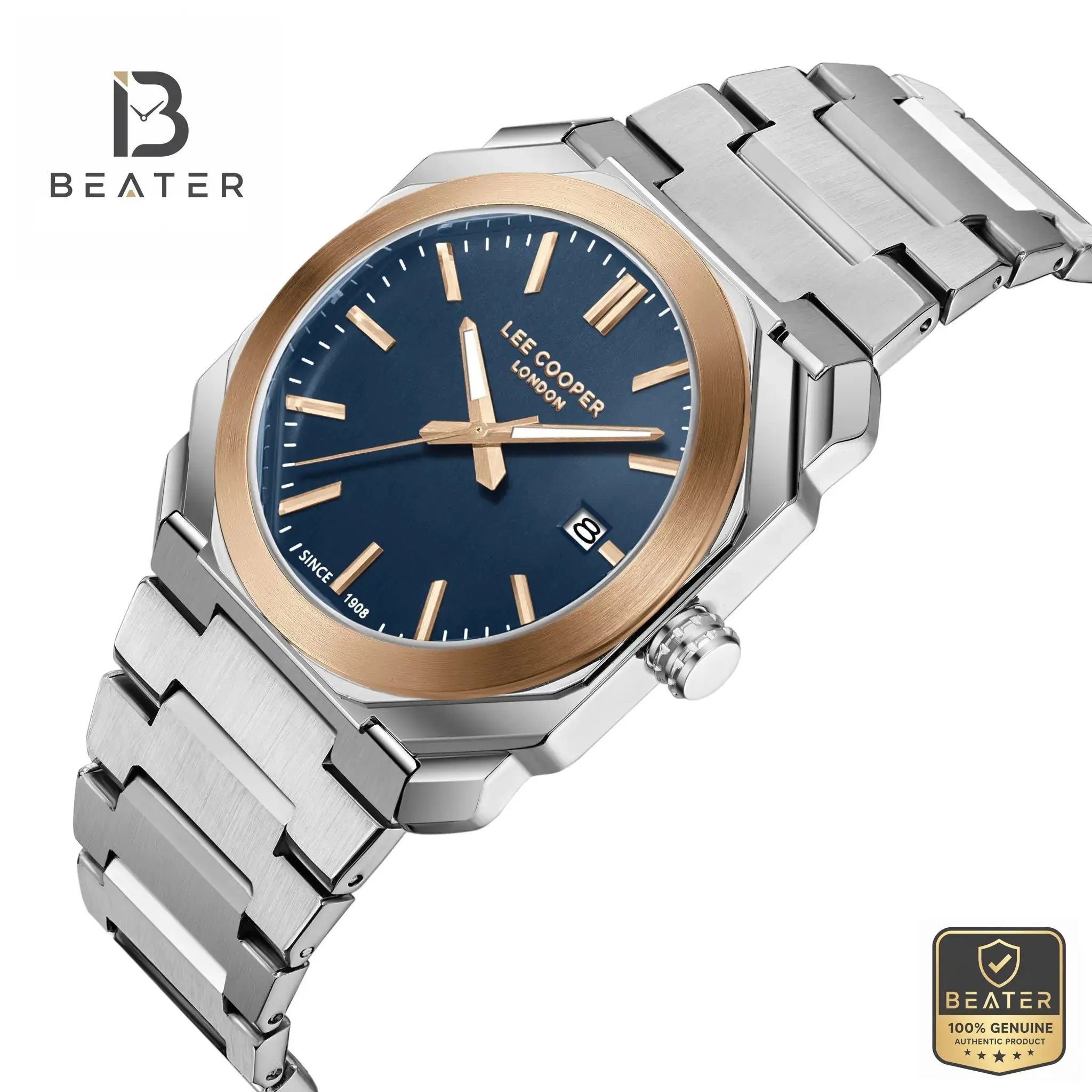 Lee Cooper LC08185.590 Men's Dark Blue Metal Strap Watch Secondary image