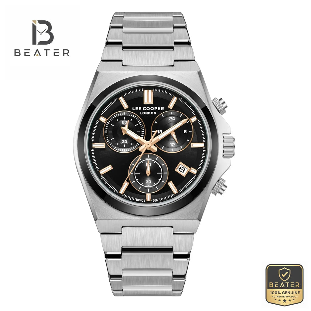Lee Cooper LC08188.650 Men's Black Dial Watch Front View - Beater