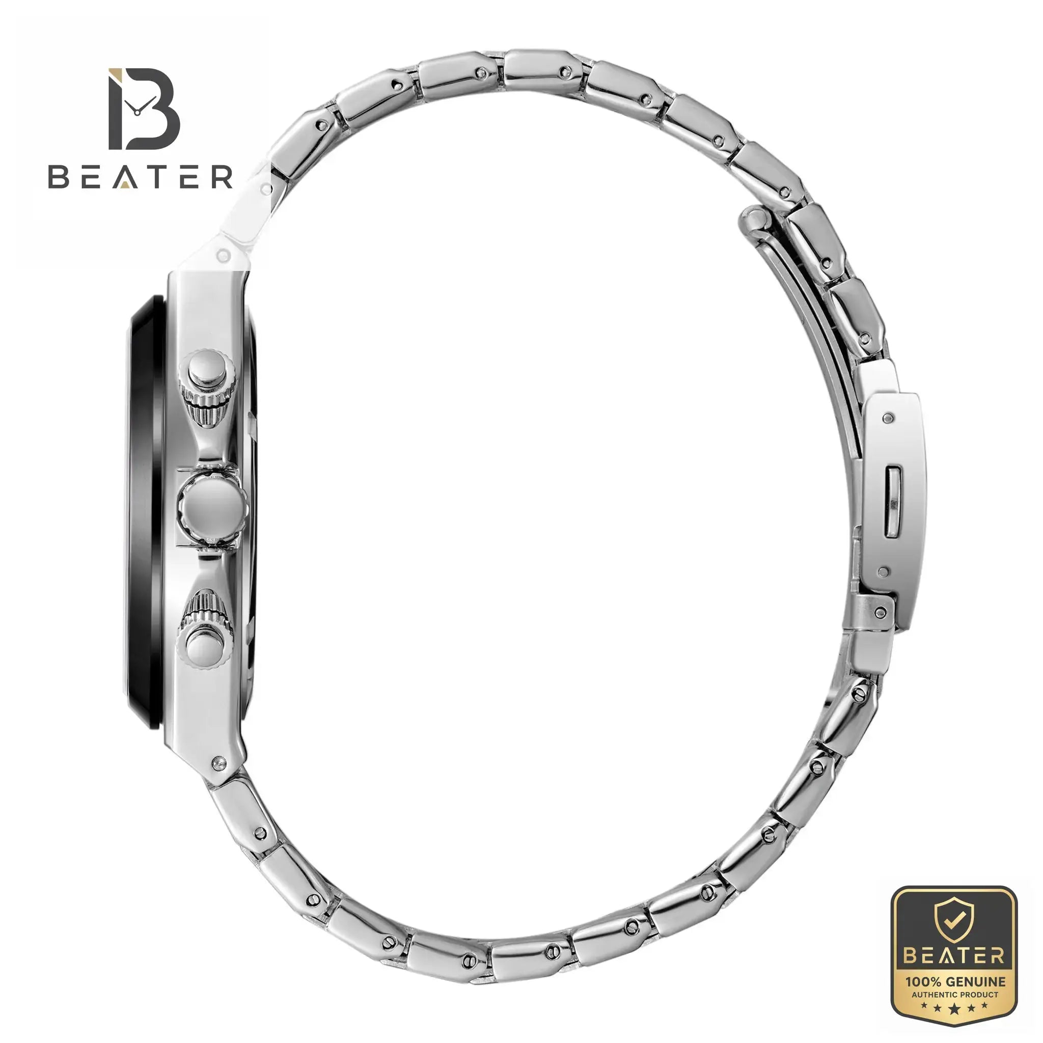 Lee Cooper LC08188.650 Men's Black Dial Metal Strap Watch Secondary image