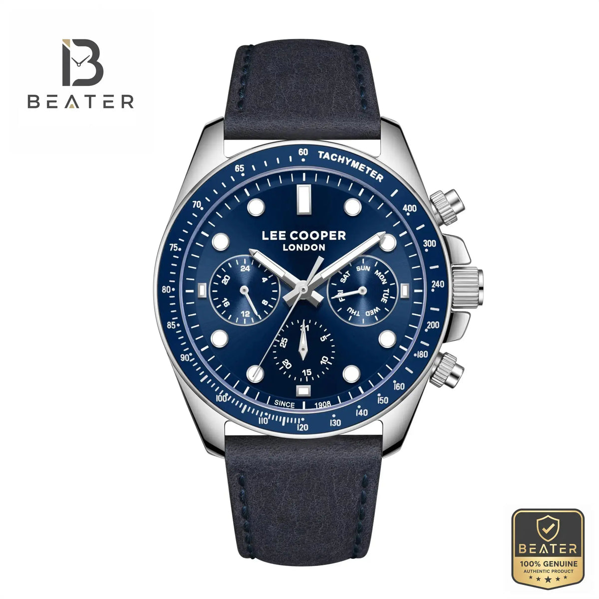 Lee Cooper LC08233.399 Men's Dark Blue Dial Watch Front View - Beater