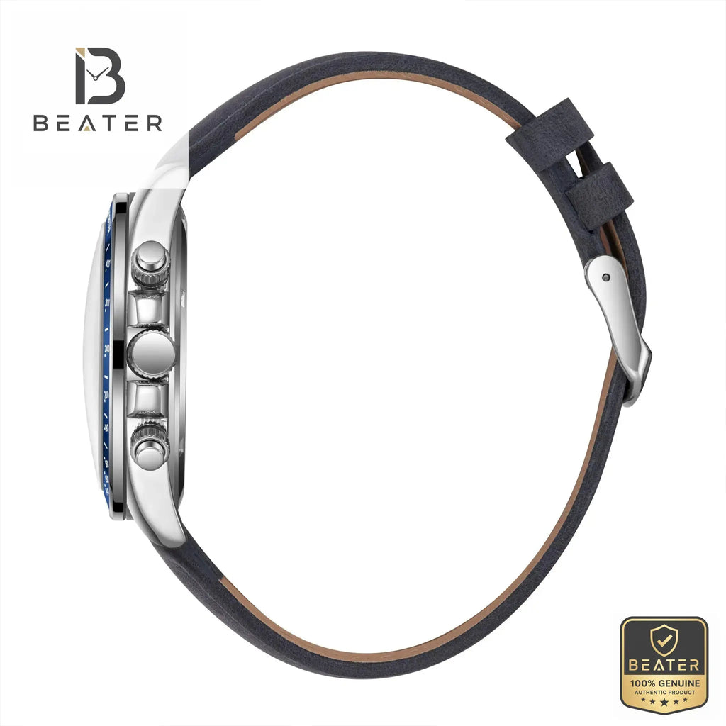 Lee Cooper LC08233.399 Men's Dark Blue Leather Strap Detail - Beater