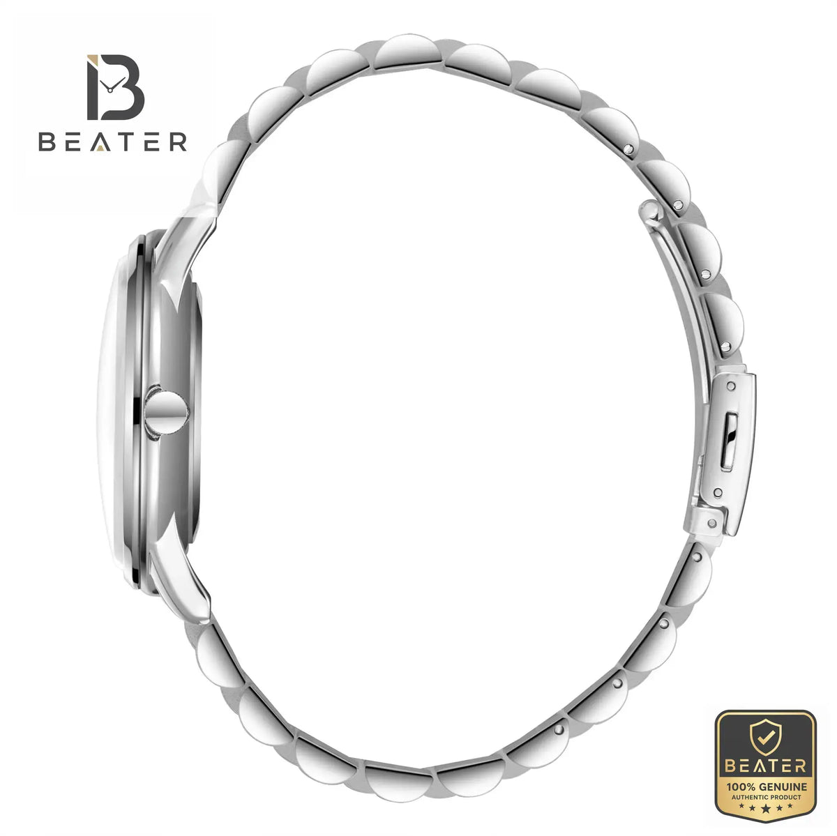 Lee Cooper LC08236.390 Men's Silver Metal Band and Clasp Detail - Beater