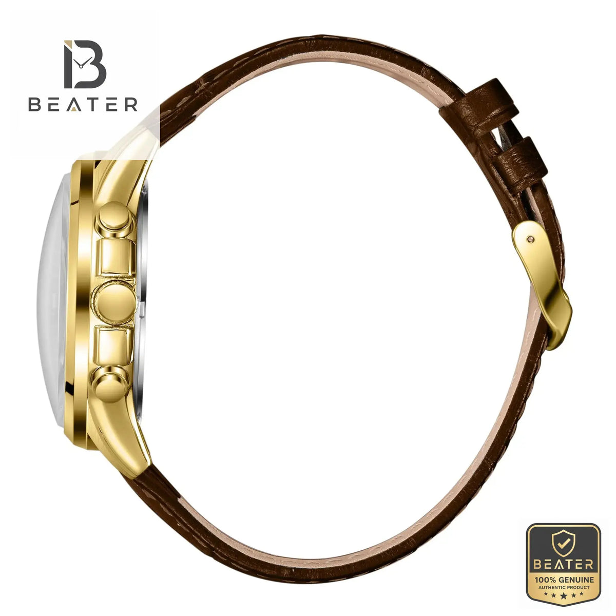 Lee Cooper LC08239.174 Men's Brown Leather Band Detail - Beater
