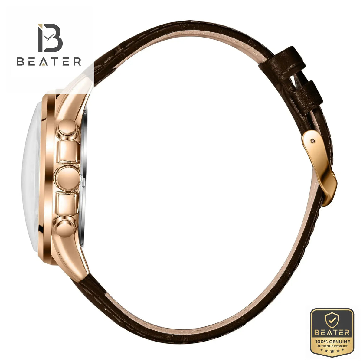 Lee Cooper LC08239.472 Men's Dark Brown Leather Strap Detail - Beater