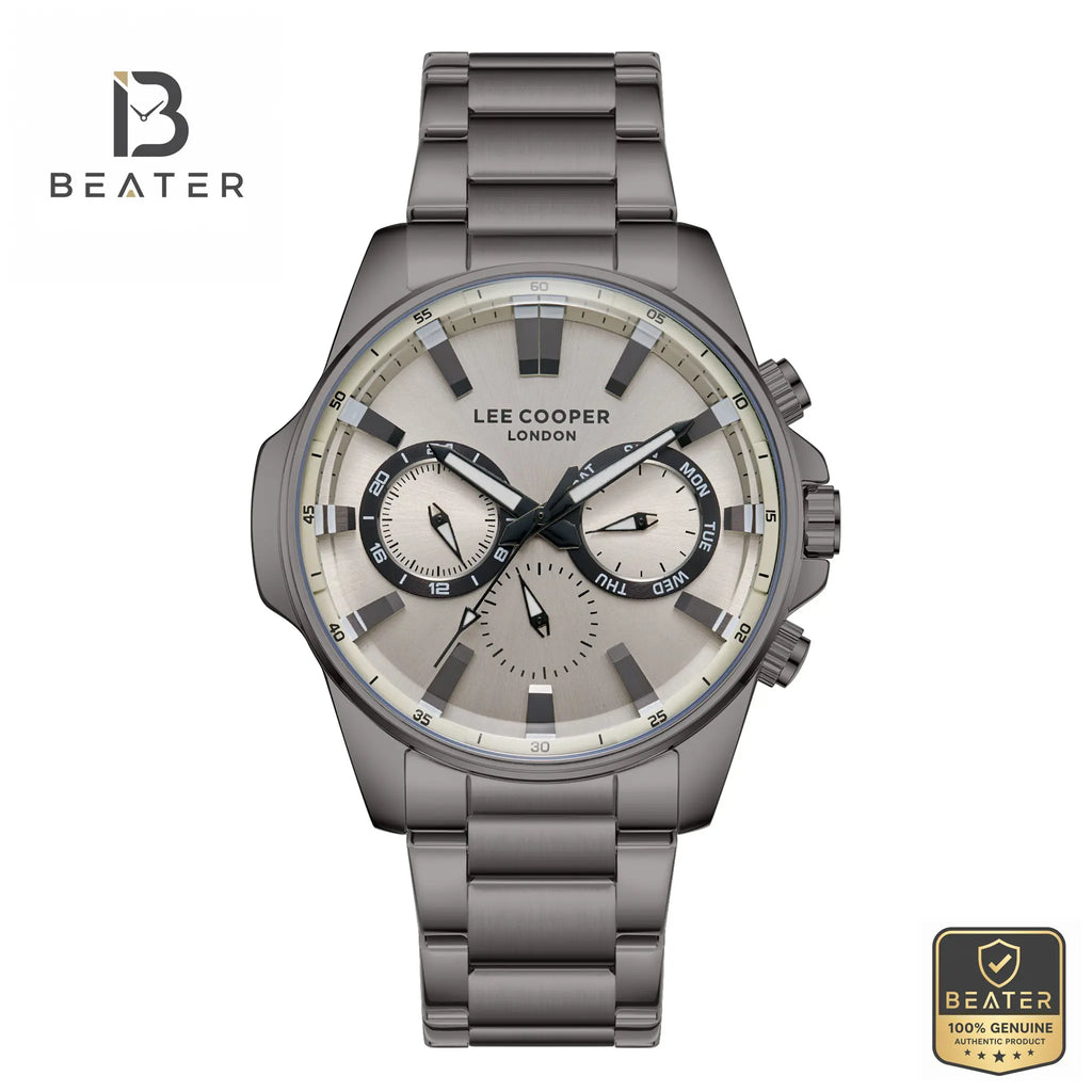 Lee Cooper LC08253.060 Men's Gray Watch Front Dial View - Beater