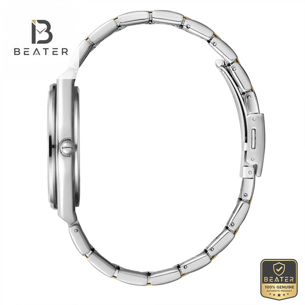 Lee Cooper LC08262.270 Men's Silver Gold Metal Band Detail - Beater