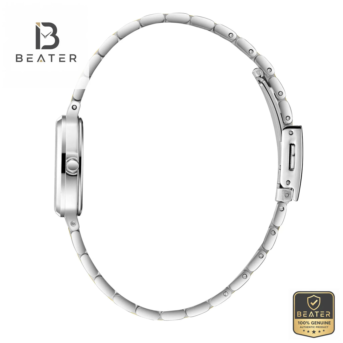 Lee Cooper LC08266.250 Women's Silver Gold Metal Band Detail - Beater
