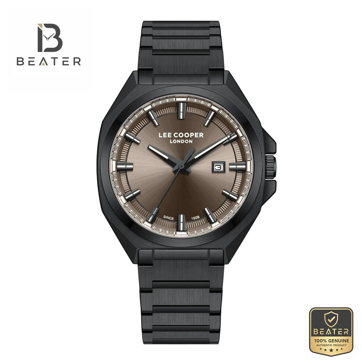 Lee Cooper LC08271.660 Men's Grey Dial Watch Front View - Beater