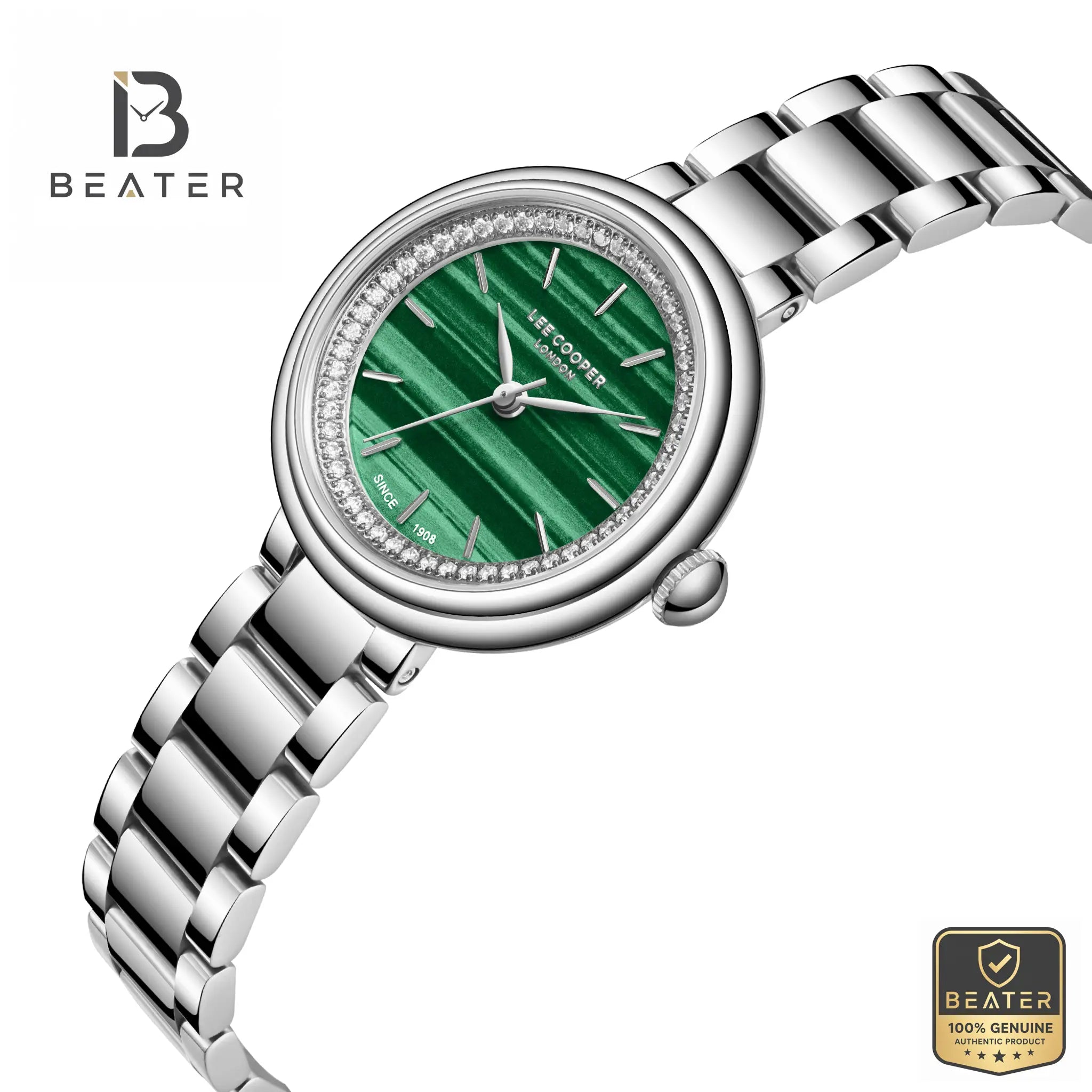 Lee Cooper LC08279.370 Women's Dark Green Malakyt Metal Bracelet Watch Secondary image