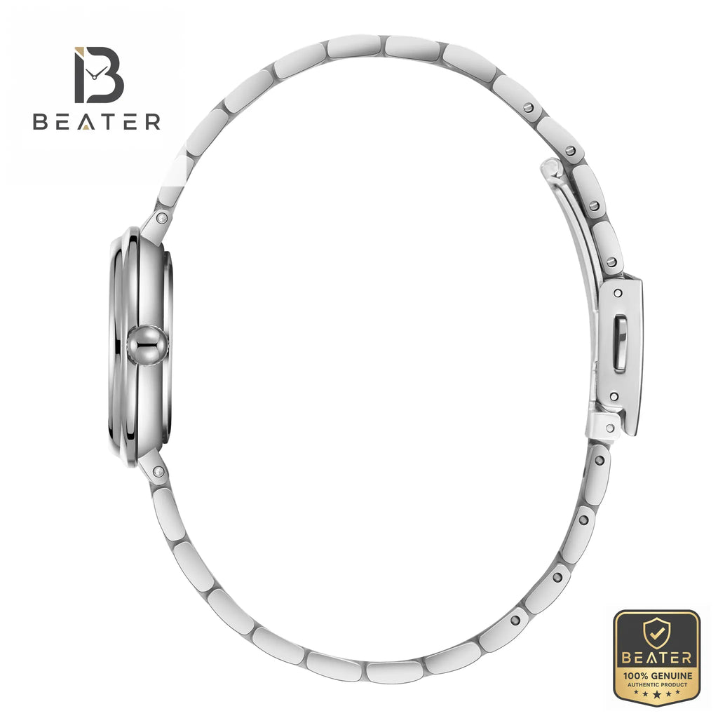 Lee Cooper LC08279.370 Women's Silver Metal Band & Clasp Detail - Beater