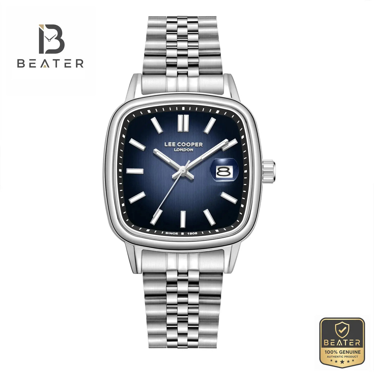Lee Cooper LC08306.390 Men's dark blue dial watch front view - Beater