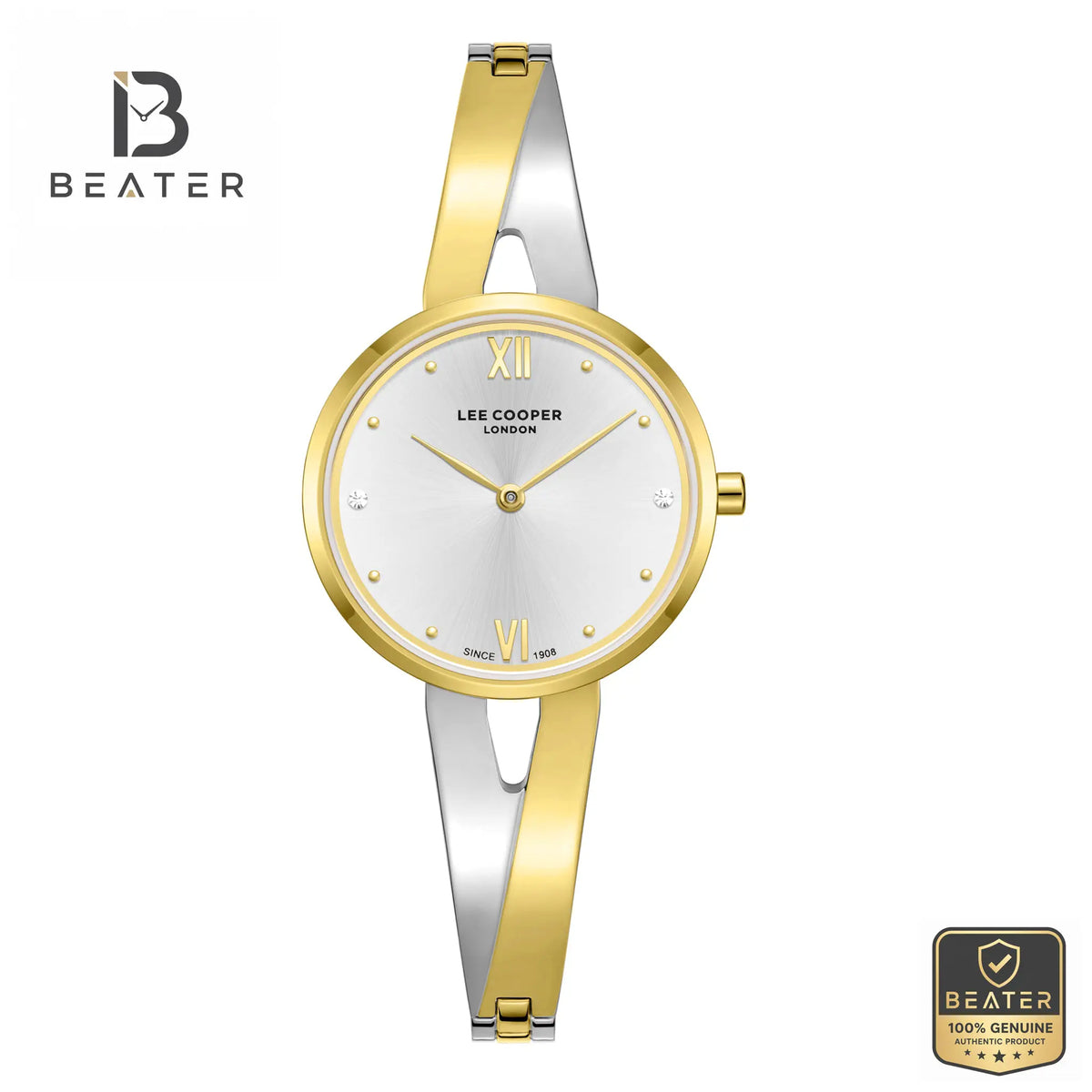 Lee Cooper LC08308.230 Women's Silver Dial Watch Front View - Beater