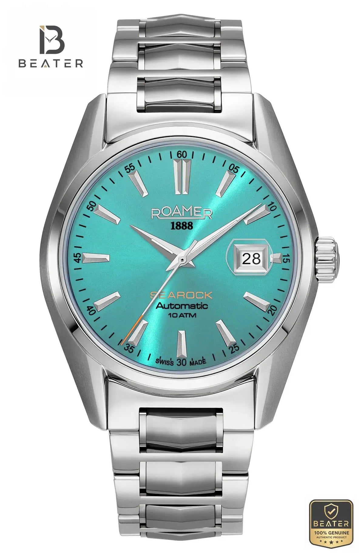 Roamer 210665 41 05 20 Men's Sky Blue Automatic Watch Front Dial View - Beater