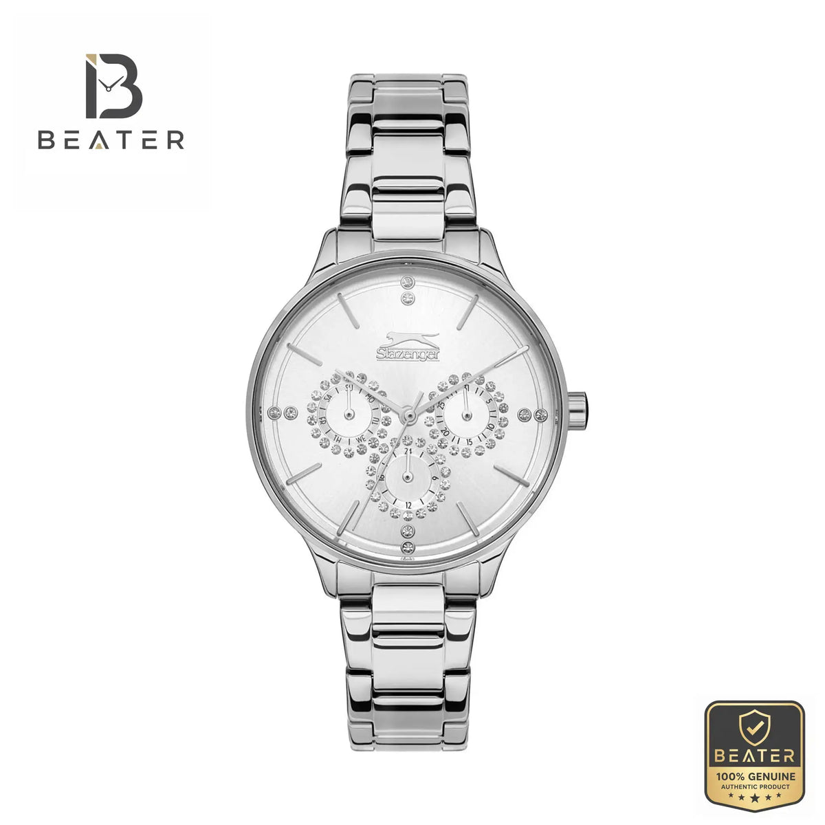 Slazenger SL.09.2019.4.01 Women's Silver Dial Bracelet Watch Front View - Beater Main image