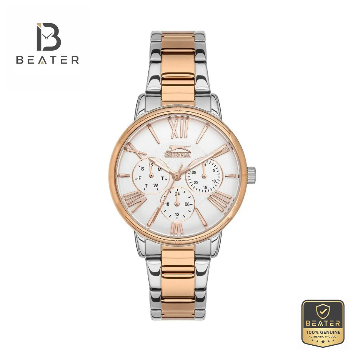 Slazenger SL.09.2072.4.05 Women's Silver Dial Stainless Steel Bracelet Watch Front View - Beater