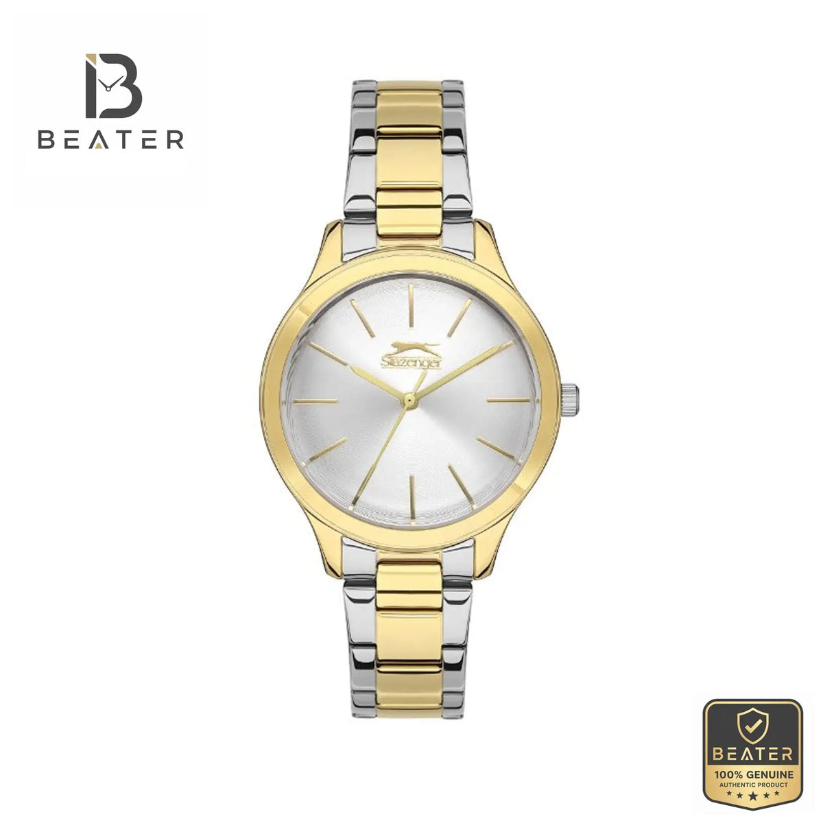 Slazenger SL.09.2101.3.05 Women's Silver Dial Bracelet Watch Front View - Beater Main image