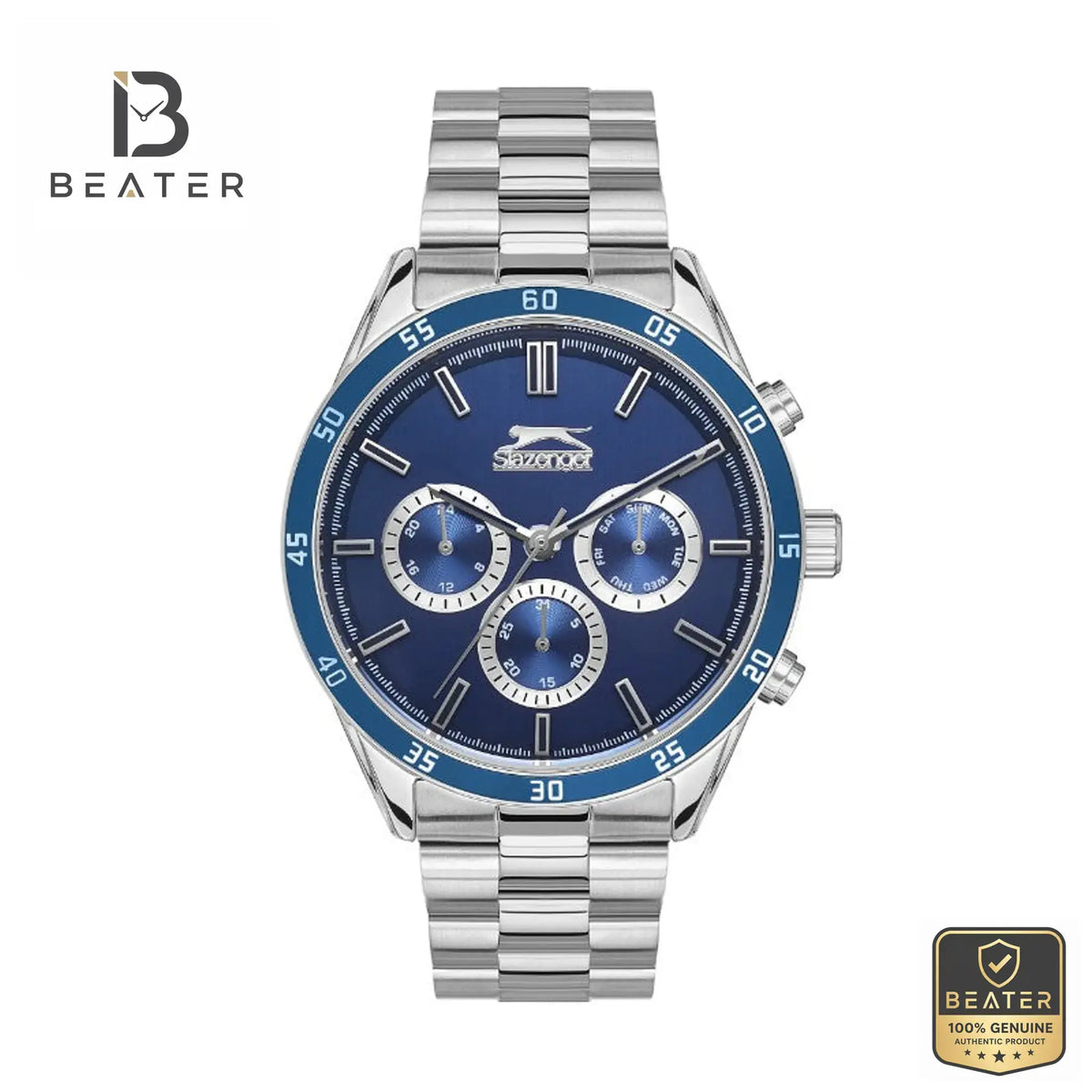 Slazenger SL.09.2109.2.05 Men's Blue Multi Dial Watch Front View - Beater Main image