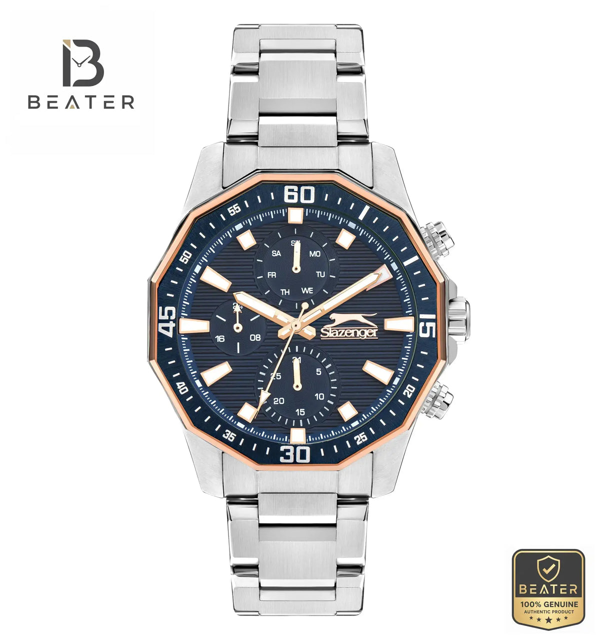 Slazenger SL.09.2297.2.03 Men's Blue Multifunction Watch Front Dial View - Beater Main image