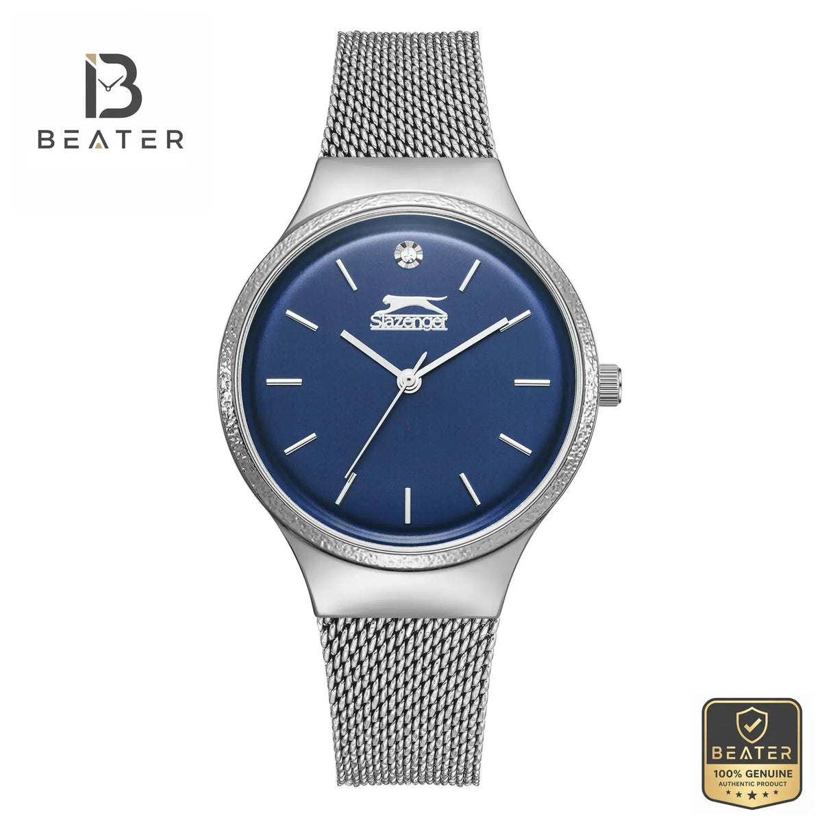 Slazenger SL.9.2015.3.04 Women's blue dial stainless steel bracelet watch front view - Beater Main image