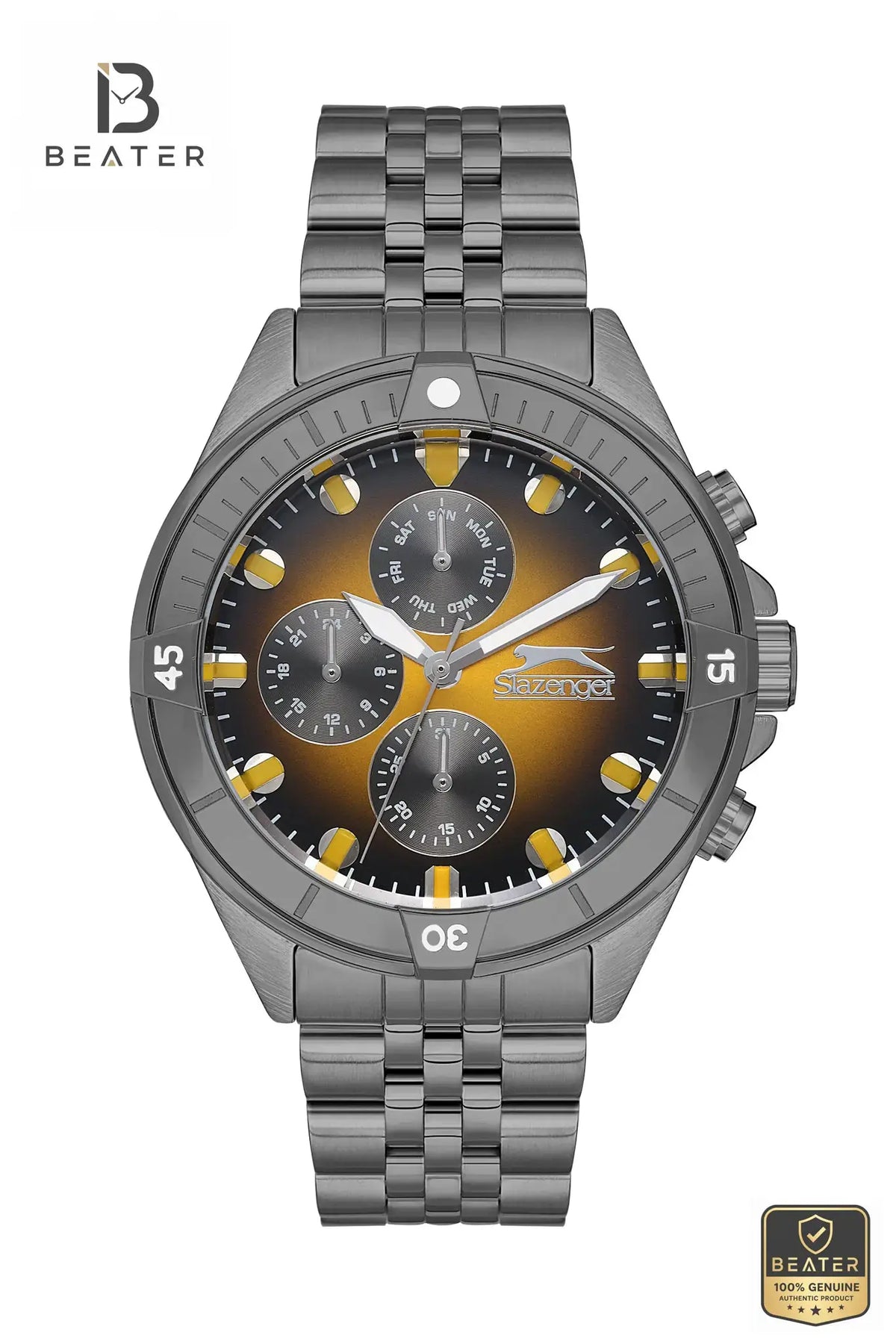 Slazenger SL.9.2227.2.03 Men's Yellow Dial Watch Front View - Beater