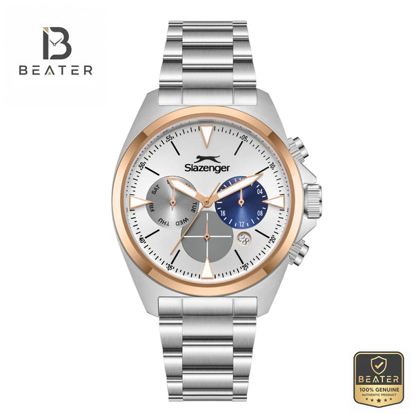 Slazenger SL.9.2527.2.04 Men's Silver Watch Front Dial View - Beater