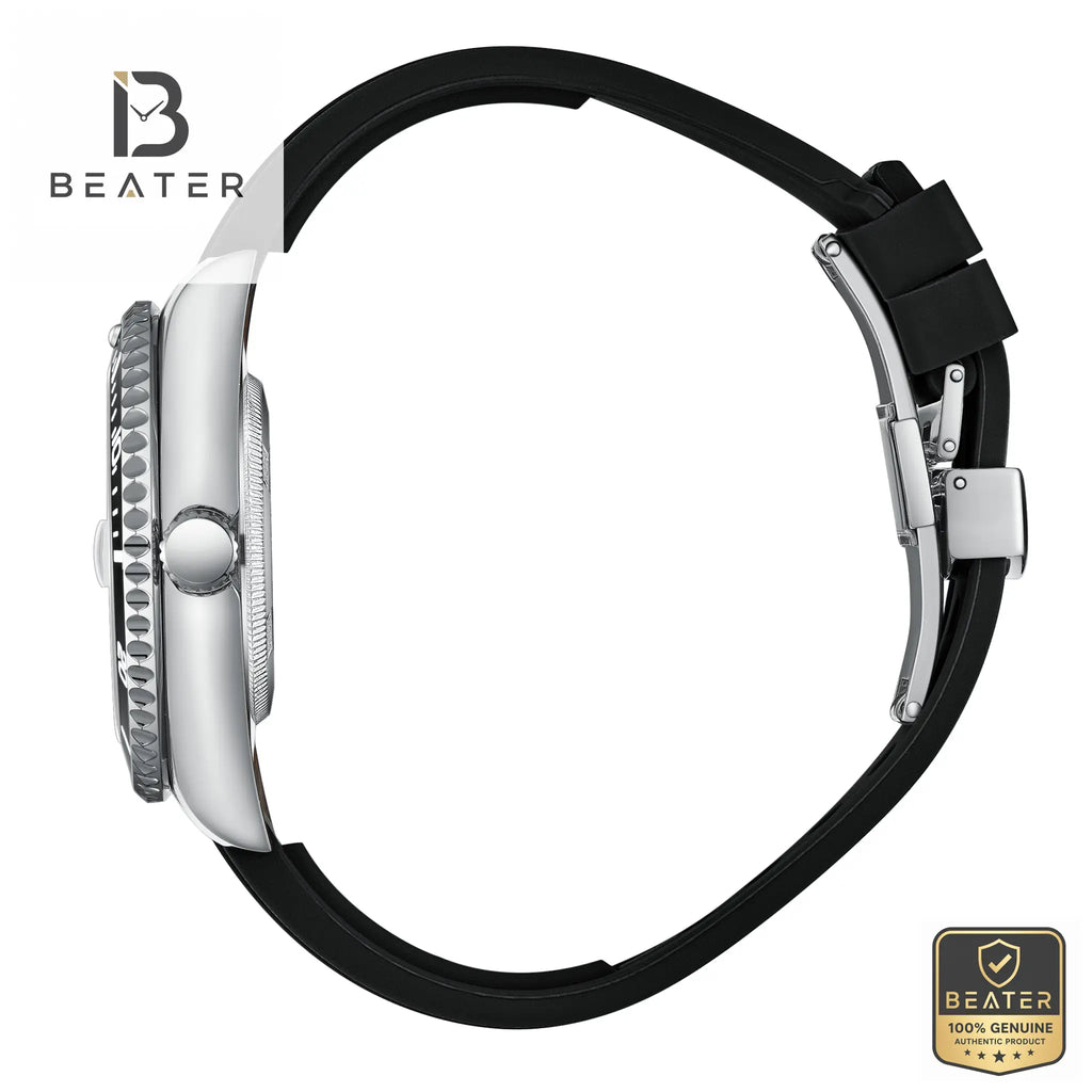 Slazenger SL.9.2571.2.351 Men's Black Silicon Band Detail - Beater