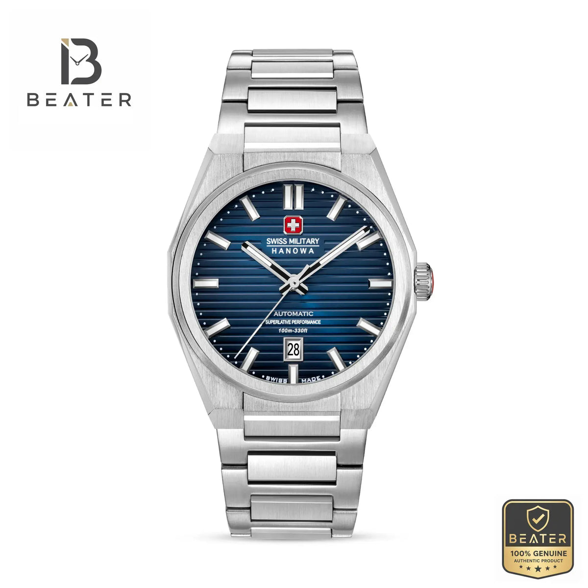 Swiss Military Hanowa SMWGL0006901 Men's Blue Dial Watch Front View - Beater Main image