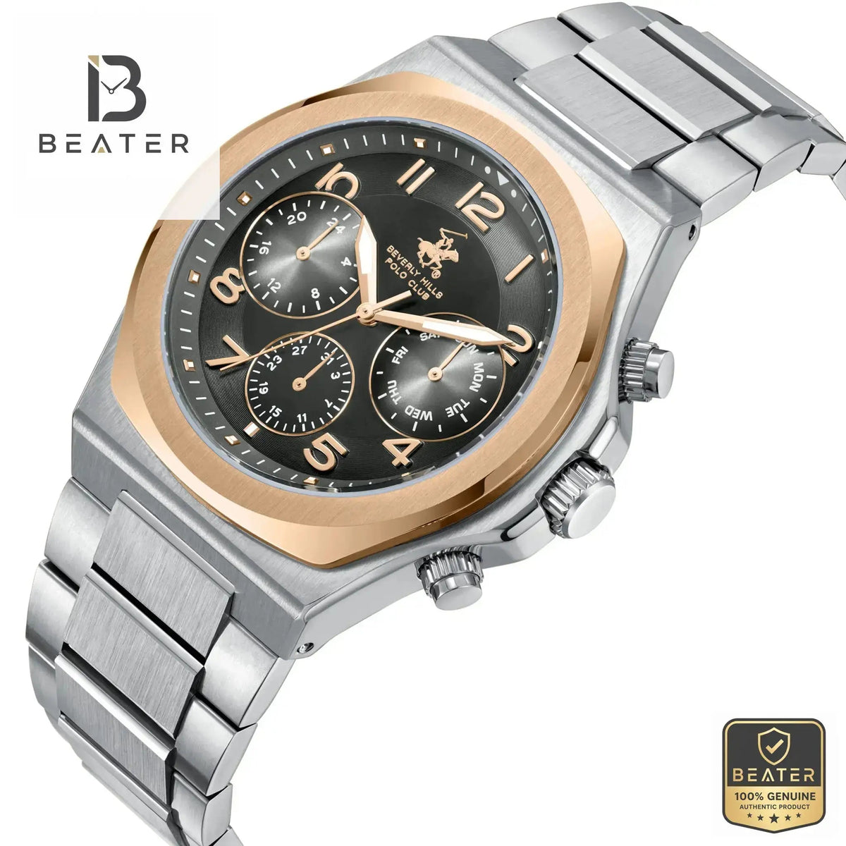 Beverly Hills Polo Club BP3777X.360 Gun Dial Case Profile - Beater
