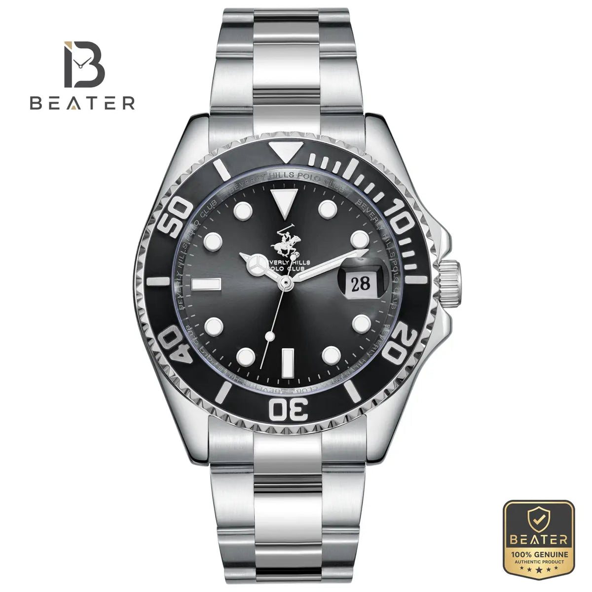 Beverly Hills Polo Club BP3797X.350 Men's Watch Black Dial Front View - Beater