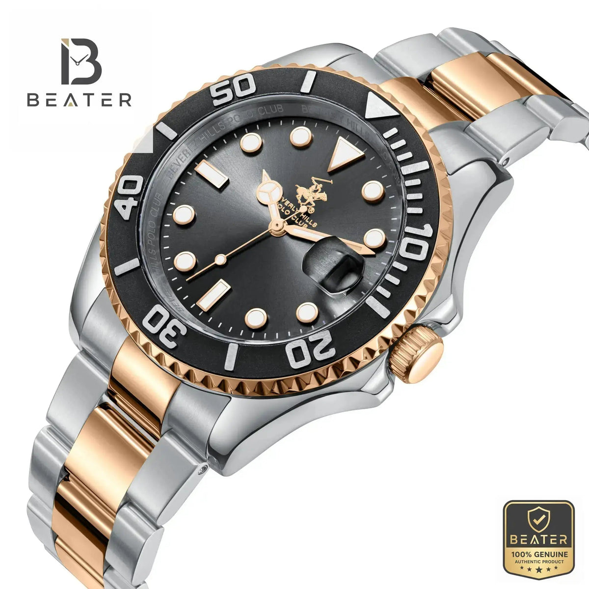 Beverly Hills Polo Club BP3797X.550 R.GOLD Case & Bezel Profile - Beater