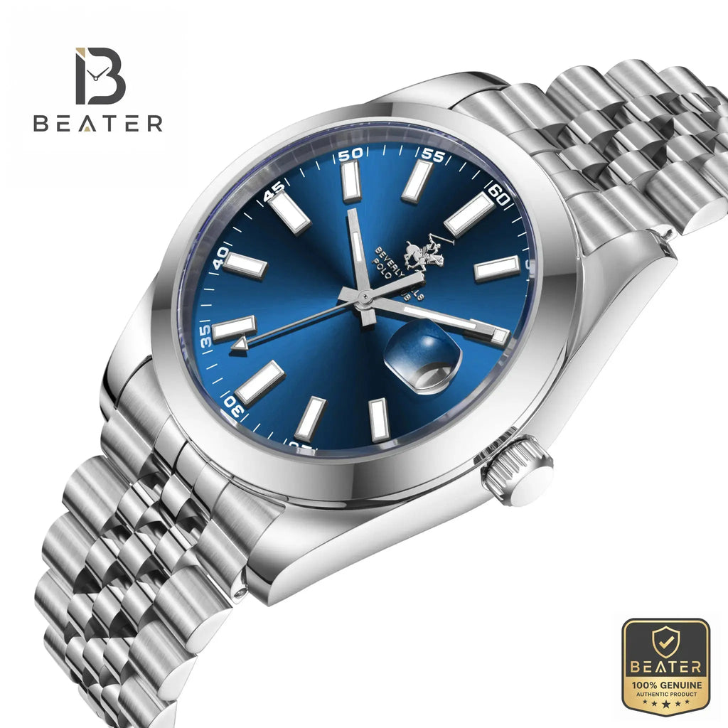 Beverly Hills Polo Club BP3810X.390 Blue Dial Case & Bezel Profile - Beater