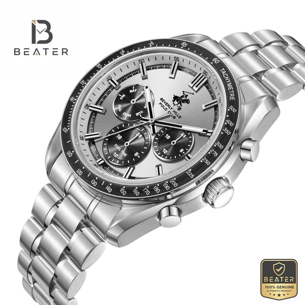 Beverly Hills Polo Club BP3814X.330 Silver Case and Bezel Profile - Beater