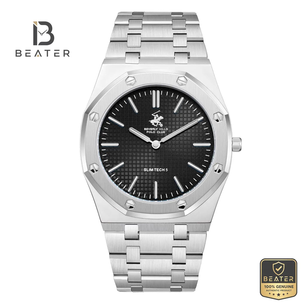 Beverly Hills Polo Club BP3825X.360 Men's Black Dial Watch Front View - Beater