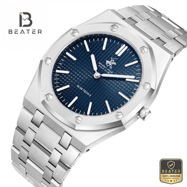 Beverly Hills Polo Club BP3825X.390 Blue Dial Case & Bezel Profile - Beater