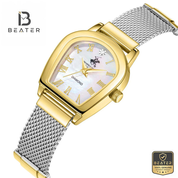 Beverly Hills Polo Club BP3826C.220 White Mother of Pearl Dial Case & Bezel Profile - Beater