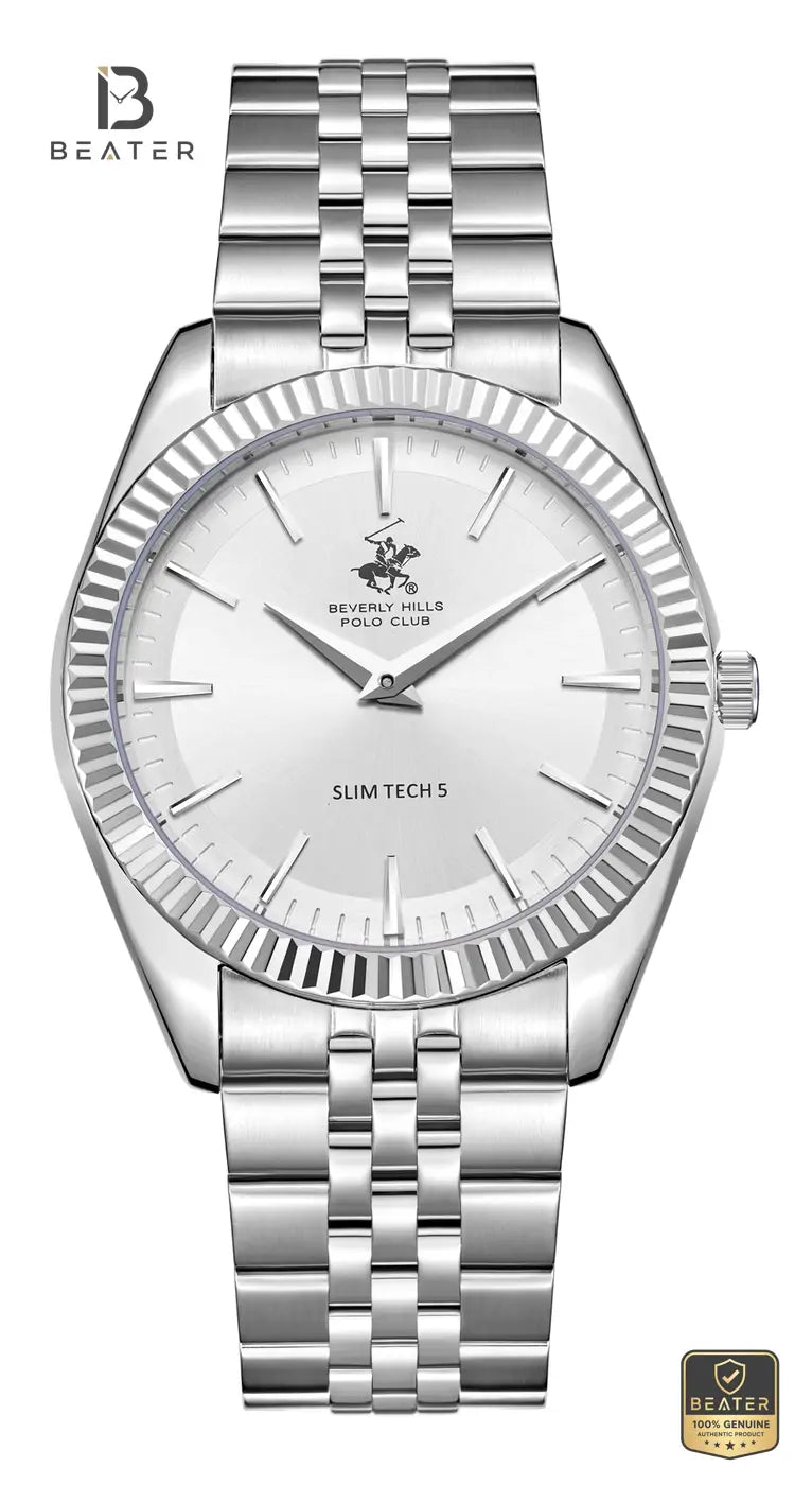 Beverly Hills Polo Club BP3830X.330 Men's Silver Dial Watch Front View - Beater Main image