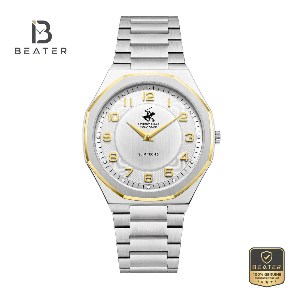 Beverly Hills Polo Club BP3832X.230 Men's Silver Dial Watch Front View - Beater
