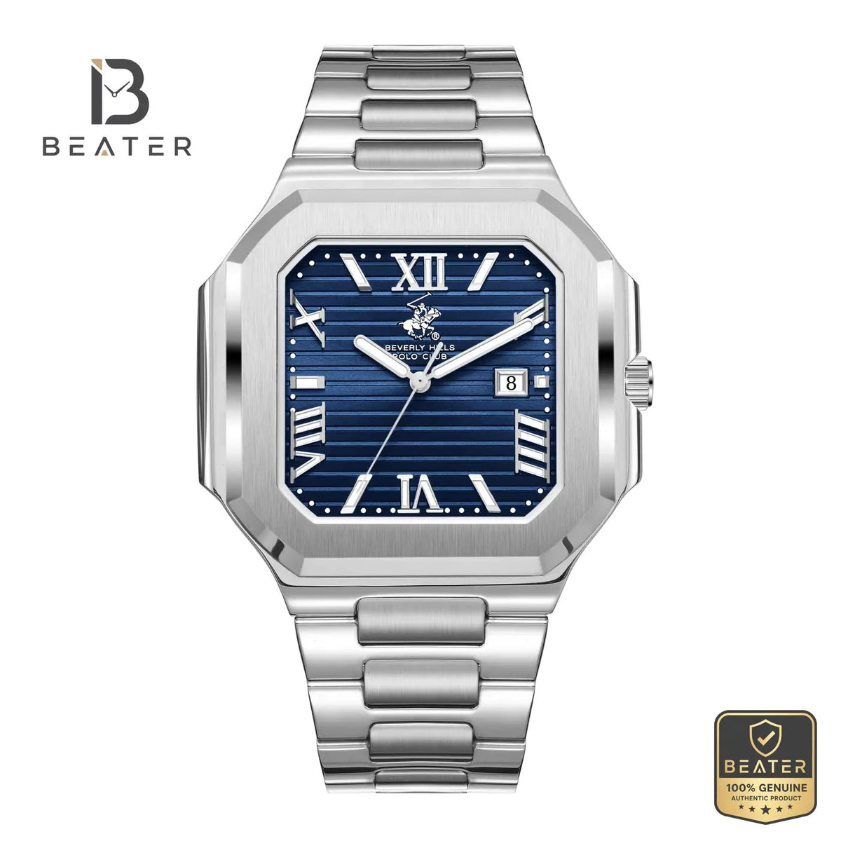 Beverly Hills Polo Club BP3845X.390 Men's Blue Dial Watch Front View - Beater Main image