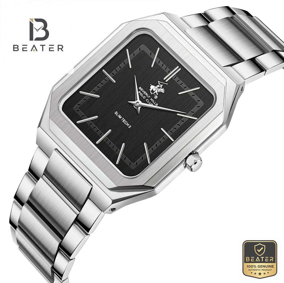 Beverly Hills Polo Club BP3864X.350 Gun Black Dial Case Profile - Beater