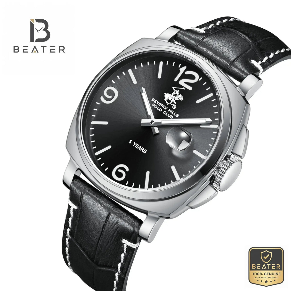 Beverly Hills Polo Club BP3867X.351 Gun Black Dial Case Profile - Beater