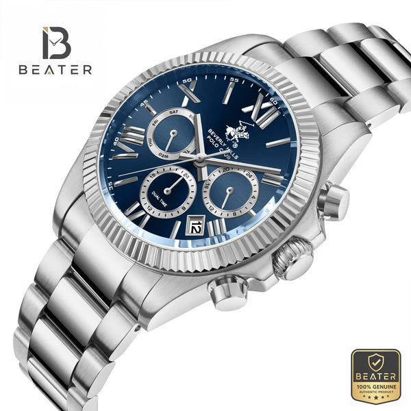Beverly Hills Polo Club BP3874X.390 Boss Blue Dial Case Profile - Beater