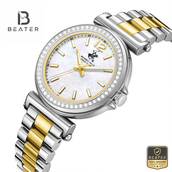 Beverly Hills Polo Club BP3882X.220 White Mother of Pearl Case & Bezel Profile - Beater