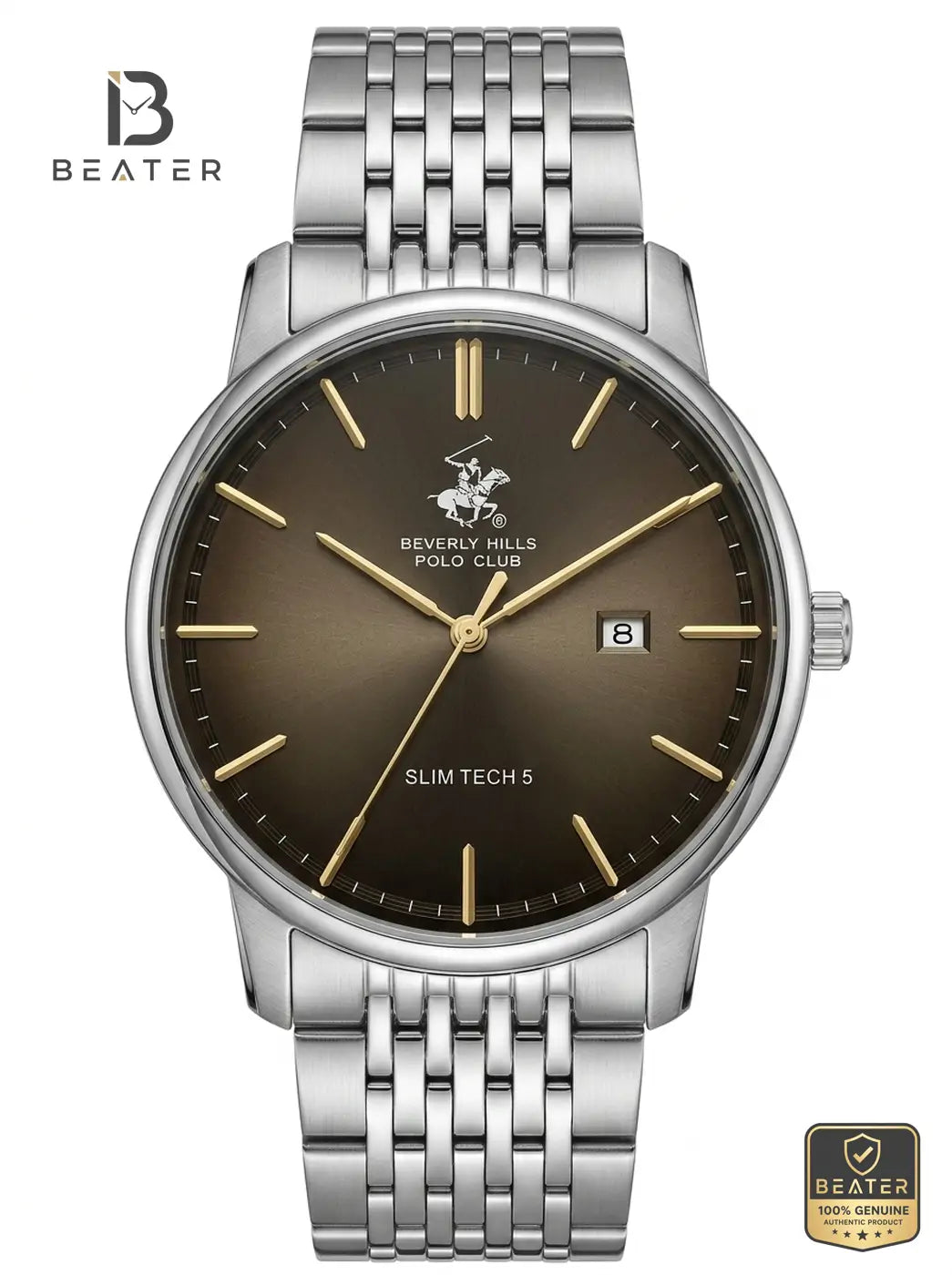 Beverly Hills Polo Club BP3895X.340 Men's Brown Dial Watch Front View - Beater