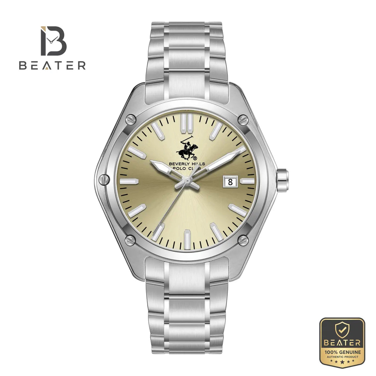 Beverly Hills Polo Club BP3896X.310 Men's Gold Dial Watch Front View - Beater