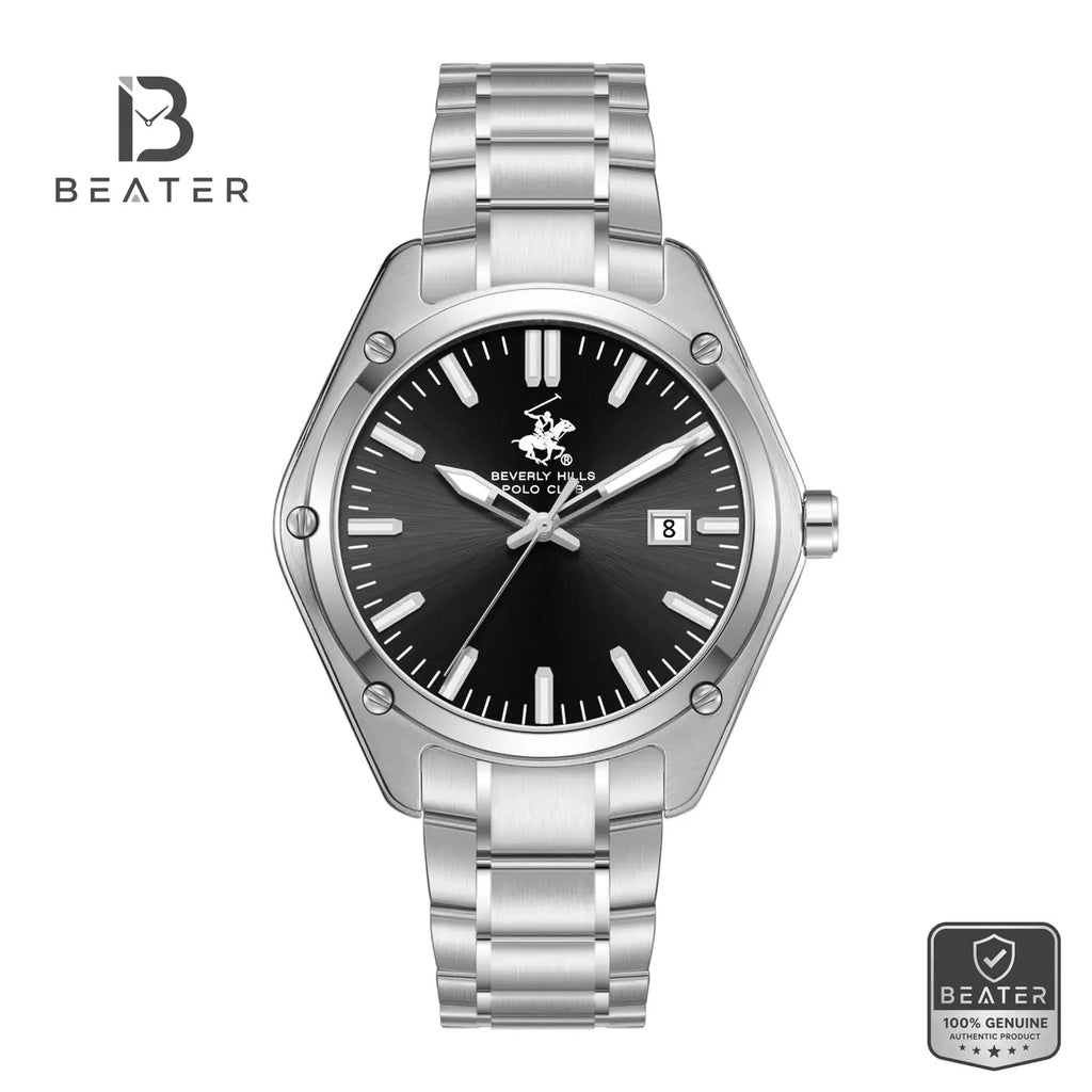 Beverly Hills Polo Club BP3896X.350 Men's Black Dial Watch Front View - Beater