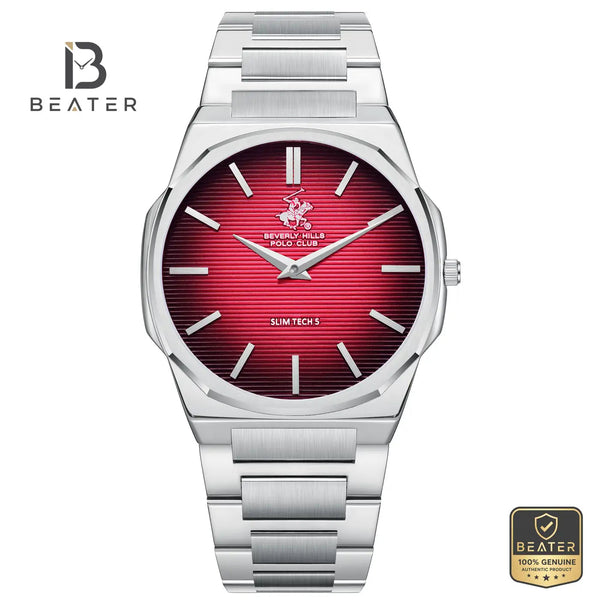 Beverly Hills Polo Club BP3897X.380 Men's Red Dial Watch Front View - Beater