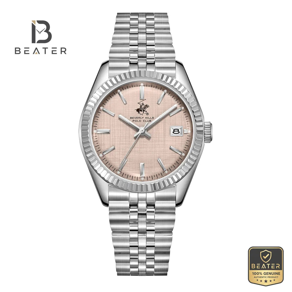 Beverly Hills Polo Club BP3911X.360 Men's Beige Dial Watch Front View - Beater