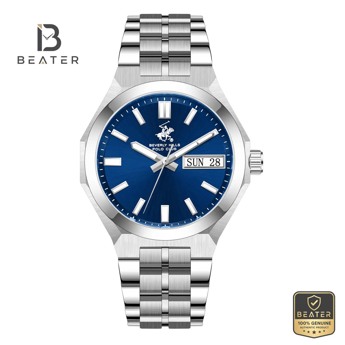 Beverly Hills Polo Club BP3912X.390 Men's Dark Blue Dial Watch Front View - Beater Main image
